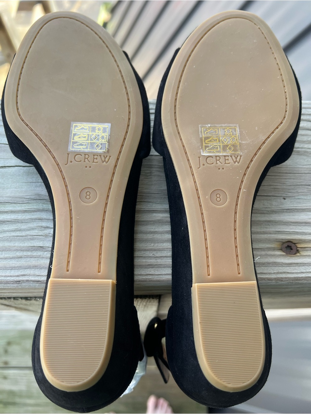 J. Crew Factory Nude Demi-Wedge Sandals Womens Size 8 Ankle Strap Open Toe Suede - Picture 8 of 10